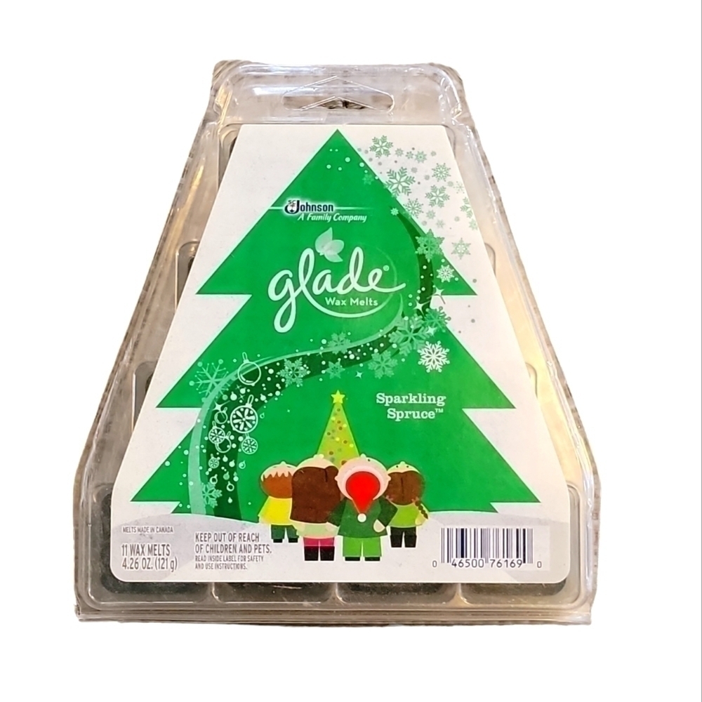 NEW! Wax Melts Glade SPARKLING SPRUCE 4.26 Oz Christmas Pine Tree scent